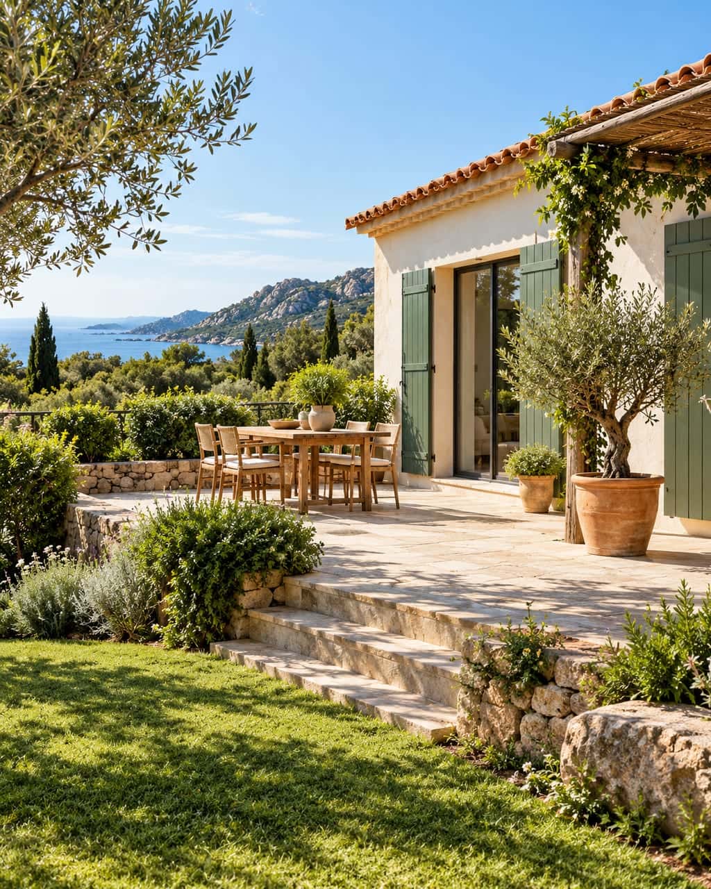 Maison méditerranéenne avec jardin et terrasse entretenus